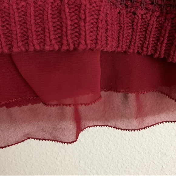 Lucky Brand Burgundy Sleeveless Knit Sweater - Picture 4 of 7